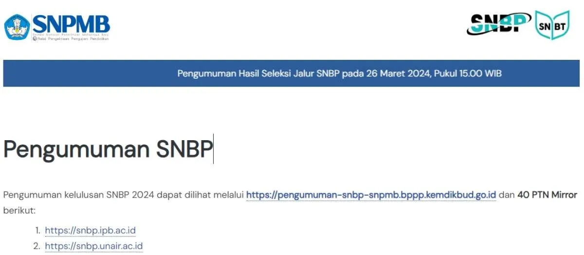 20 Kampus dengan Pendaftaran SNBP 2024 Terbanyak, UPI Paling Banyak Peminatnya 
