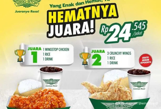 Promo Wingstop Hematnya Juara Oktober, 3 Paket Ayam Penuh Rasa Cuma Rp 24.000-an