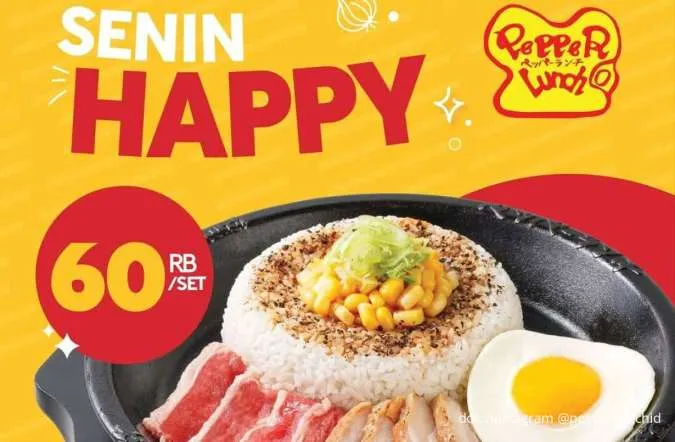 Promo Pepper Lunch Senin Happy September 2025, Set Menu Chicken/Beef Serba Rp 60.000
