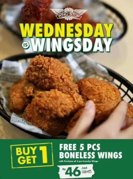 Promo Wingstop Wednesday is Wingsday edisi 30 November 2022