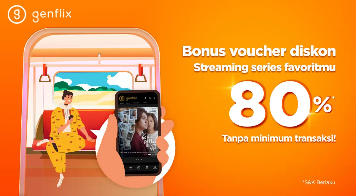 Nikmati Bonus Voucher Diskon Genflix 80%, Pesan Produk di Promo PegiPegi Dulu