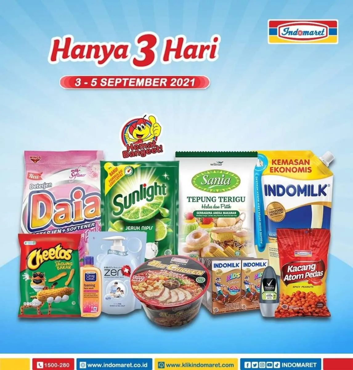 Manfaatkan Promo Belanja Hemat Indomaret Hanya 3 Hari, 3-5 September 2021