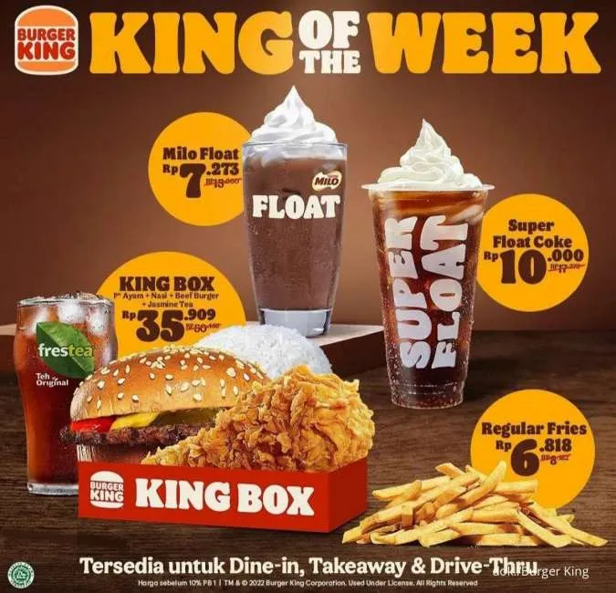 Promo King of The Week dari Burger King Oktober 2022