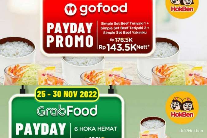 Promo Hokben Payday November 2022, Berbagai Paket Lebih Hemat via Ojek Online