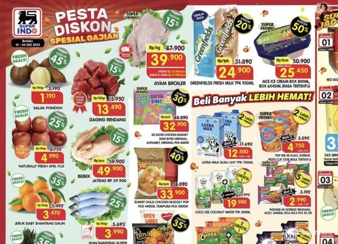 Katalog Promo Superindo Weekday Diskon hingga 50% Periode 1-4 Desember 2025