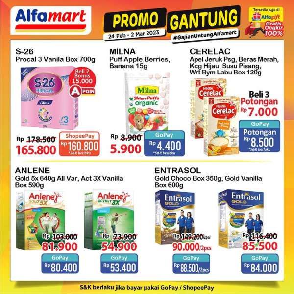 Katalog Promo Alfamart Gantung (Gajian Untung) Terbaru 24 Februari-2 Maret 2023