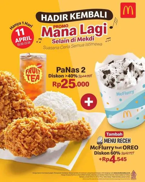 Promo McD PaNas 2 Hanya 11 April