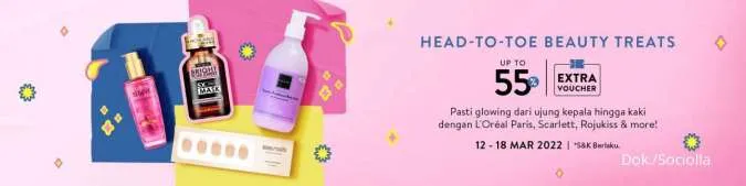Promo Sociolla Head-To-Toe Beauty Treats 12-18 Maret 2022