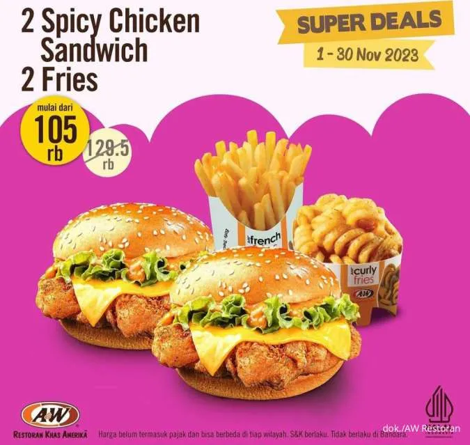 Promo AW Restoran November 2023 Paket Super Deals 