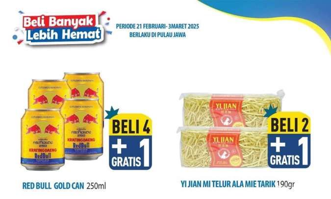 Promo Hypermart Beli Banyak Lebih Hemat sampai 3 Maret, Mi Telur Beli 2 Gratis 1