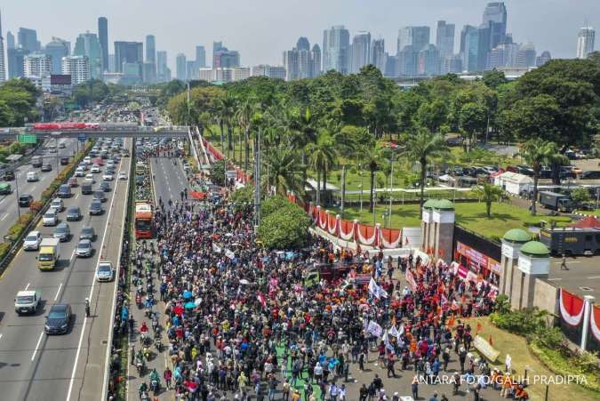 Aksi Masa Memasuki Jalan Tol, JMTO Lakukan Rekayasa Lalu Lintas 