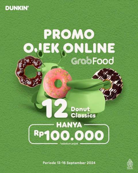 Promo Grabfood di Dunkin 13-16 September 2024