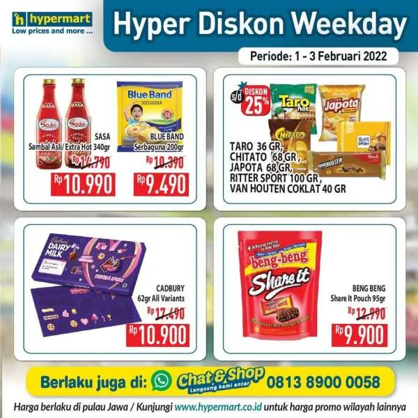 Promo Hypermart Hyper Diskon Weekday Periode 1-3 Februari 2022
