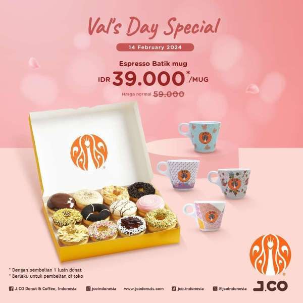 Promo J.CO Spesial Valentine's Day 14-15 Februari 2024