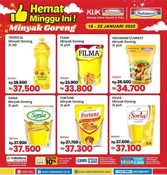 Promo Minyak Goreng di Indomaret Hemat Minggu Ini 16-22 Januari 2025