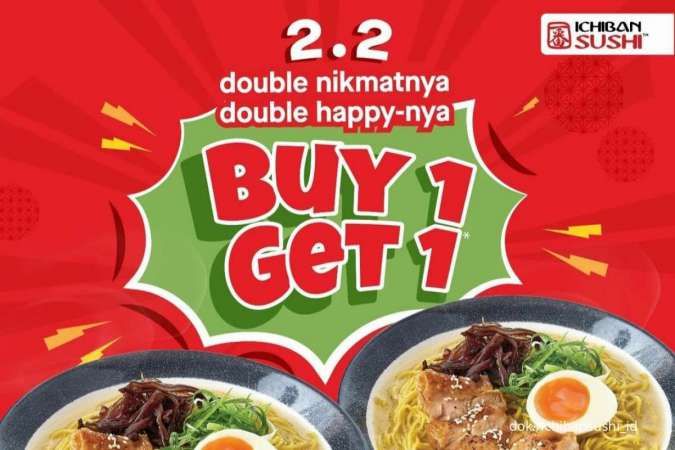 Promo 2.2 Ichiban Sushi Februari 2023, Beli 1 Gratis 1 Menu Ramen Sapporo Terbaru