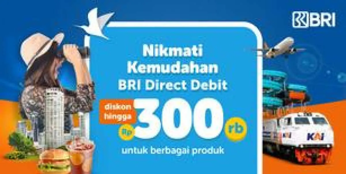 Diskon BRI Direct Debit Hingga Rp300.000 Semua Produk di Traveloka