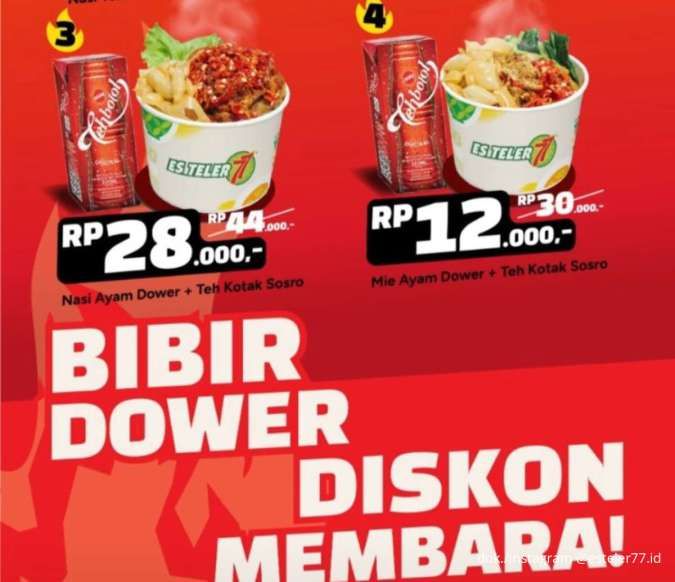 Promo Es Teler 77 Bibir Dower Diskon Membara, 4 Paket Menu Spesial Mulai Rp 12.000