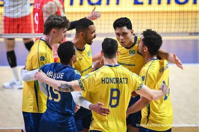 Hasil Perempat Final VNL Men 2025: Brazil dan Italia Raih Tiket 4 Besar