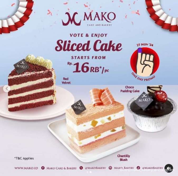 Promo Pilkada 2024 di Mako Bakery