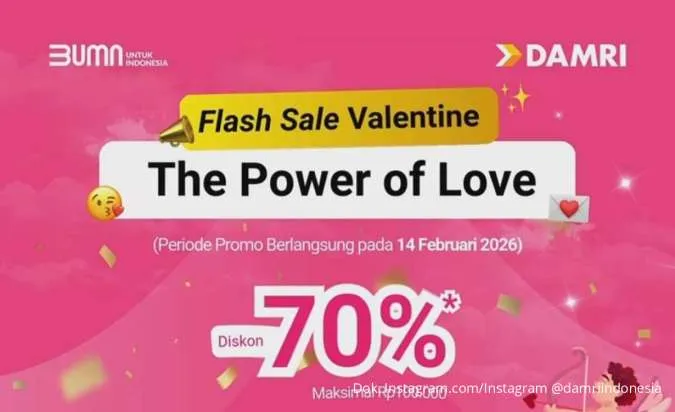 Promo Tiket DAMRI Diskon 70% di Valentine Hari Ini, Jangan Sampai Kelewatan!