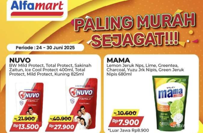 Promo Alfamart Paling Murah Sejagat 24-30 Juni 2025, Mama Lemon-Dancow Harga Spesial
