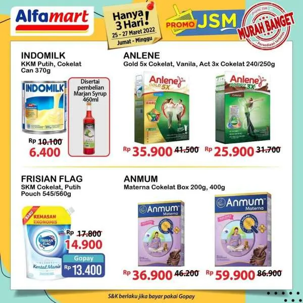 Promo JSM Alfamart Periode 25-27 Maret 2022
