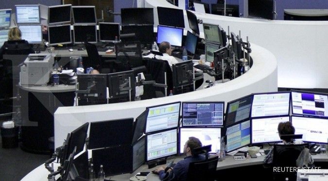 Bursa Eropa jatuh ke level terendah Februari