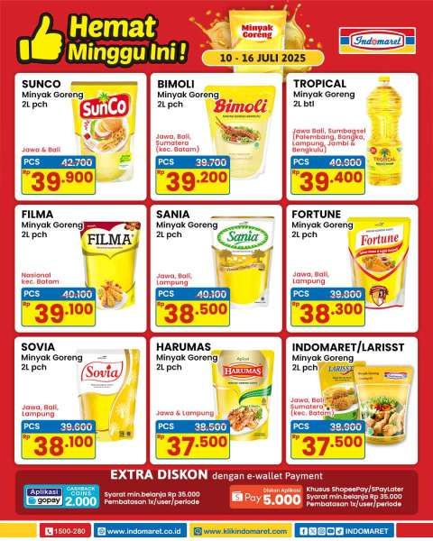 Promo Minyak Goreng di Indomaret 10-16 Juli 2025