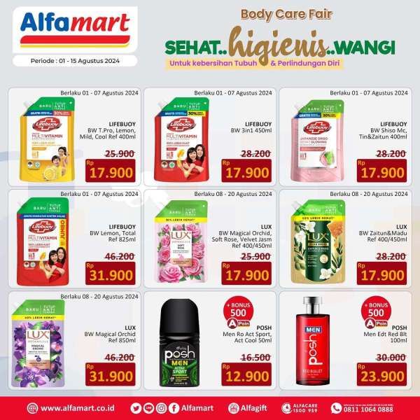 Promo Alfamart Body Care Fair 1-15 Agustus 2024