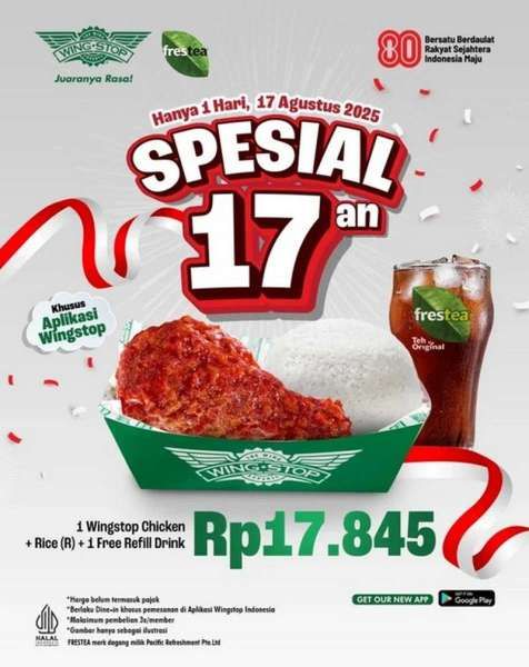 Promo HUT RI ke-80 di Wingstop
