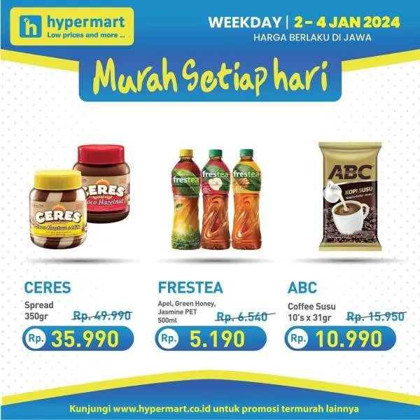 Promo Hypermart Hyper Diskon Weekday Periode 2-4 Januari 2023