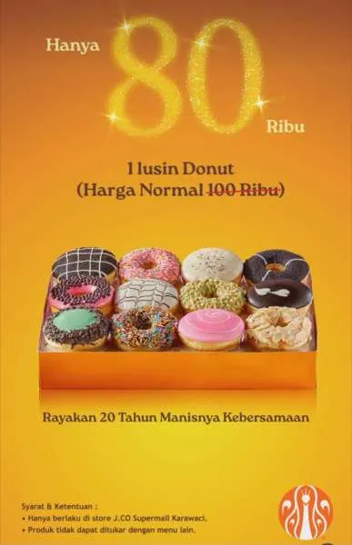 Promo JCO 1 Lusin Donut di Supermall Karawaci