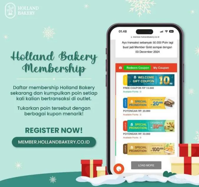 Daftar membership Holland Bakery