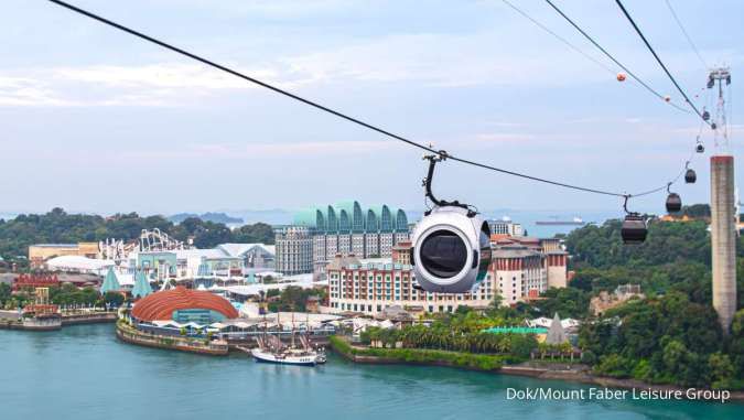 Rekreasi Baru di Singapura, Kabin Kereta Gantung Dari Puncak Mount Faber