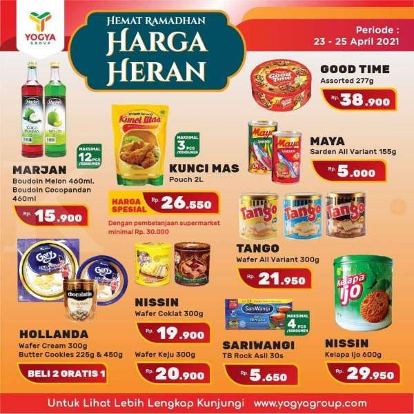 Simak promo JSM Yogya Supermarket Harga Heran, berlaku 23-25 April 2021!