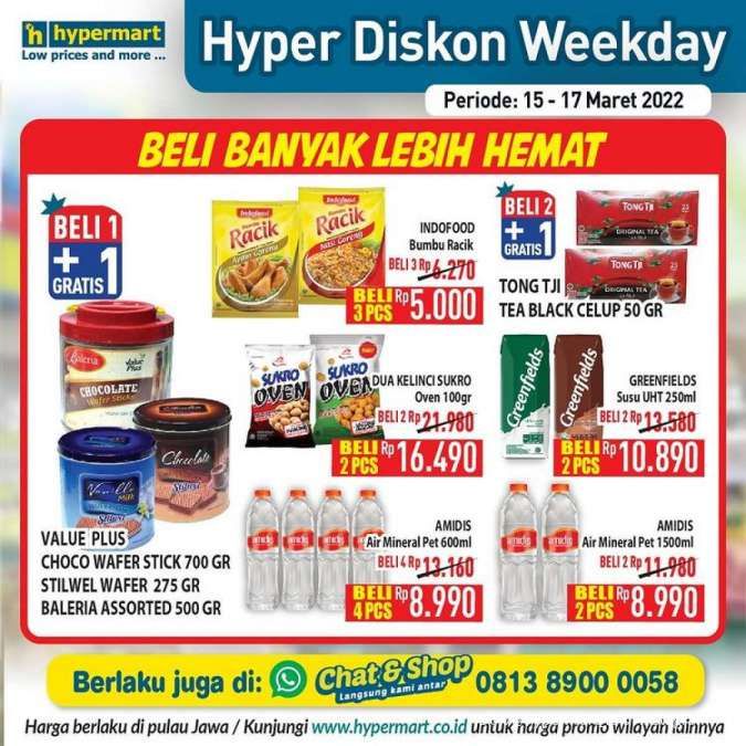 Promo Hypermart Hyper Diskon Weekday 15-17 Maret 2022