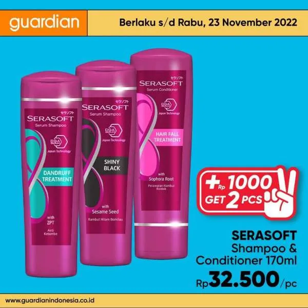 Promo Guardian +1000 Get 2 Pcs Periode 17-23 November 2022