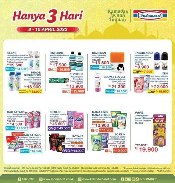 Promo JSM Indomaret Hanya 3 Hari Mulai 8-10 April 2022