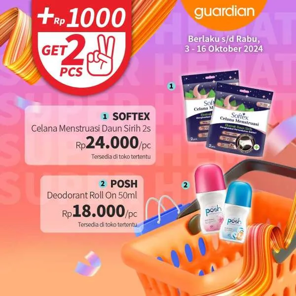 Promo Guardian Super Hemat Periode 3-16 Oktober 2024