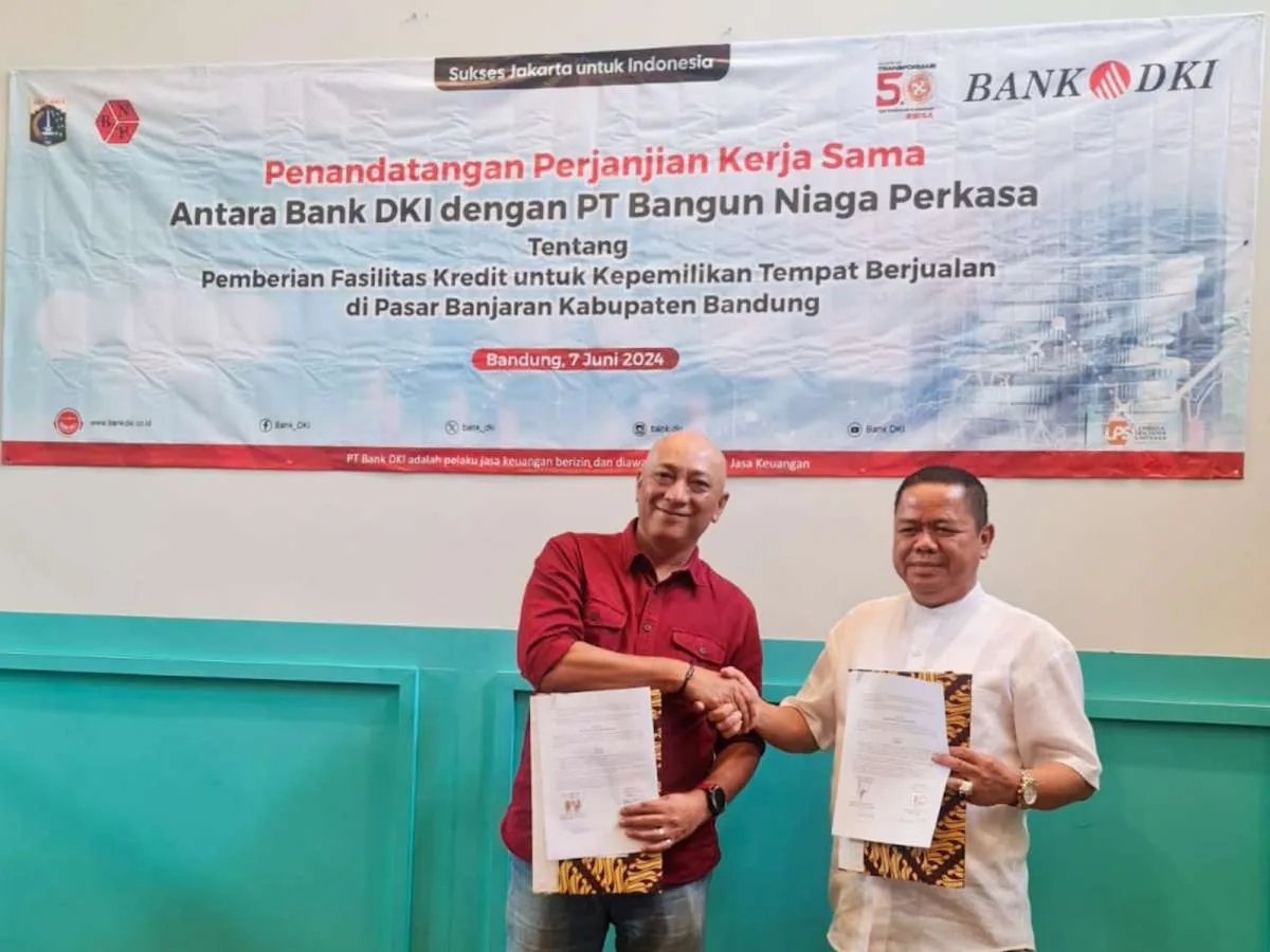 Gaet Bangun Niaga Perkasa, Bank DKI Berikan Kredit bagi Pedagang Pasar Sehat Banjaran