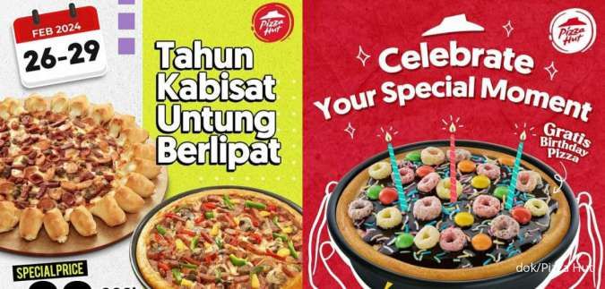 Promo Pizza Hut Gratis Birthday Pizza bagi yang Berulang Tahun di Tahun Kabisat 2024