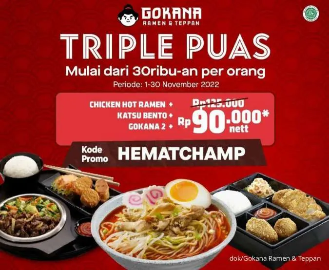 Promo Gokana terbaru November 2022: Triple Puas 2
