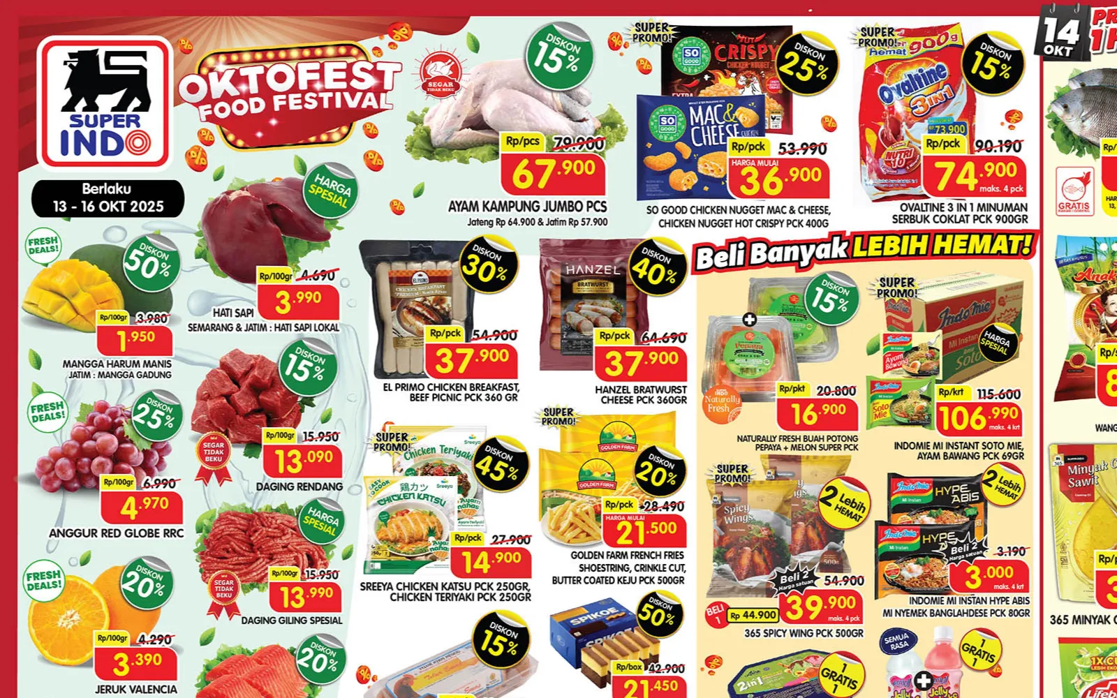 Promo Superindo Weekday Periode 13-16 Oktober 2025