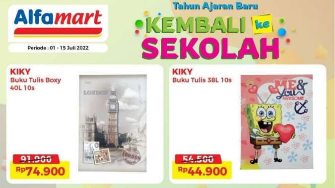 Manfaatkan Promo Alfamart Hari Ini (13/7) untuk Belanja Hemat Peralatan Sekolah Anak