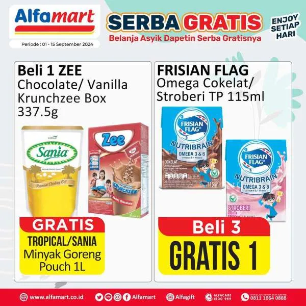 Promo Alfamart Serba Gratis Periode 1-15 September 2024