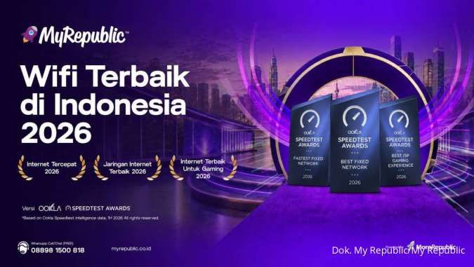 MyRepublic Indonesia Kembali Raih Gelar Jaringan Terbaik dan Tercepat dari Ookla®