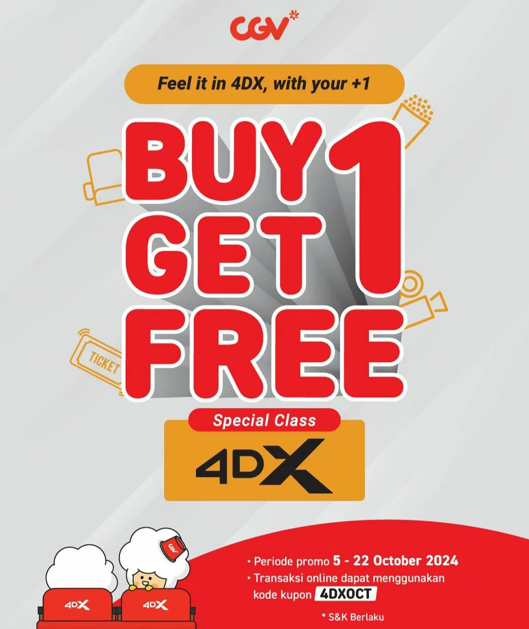 Promo CGV Buy 1 Get 1 Free kelas 4DX