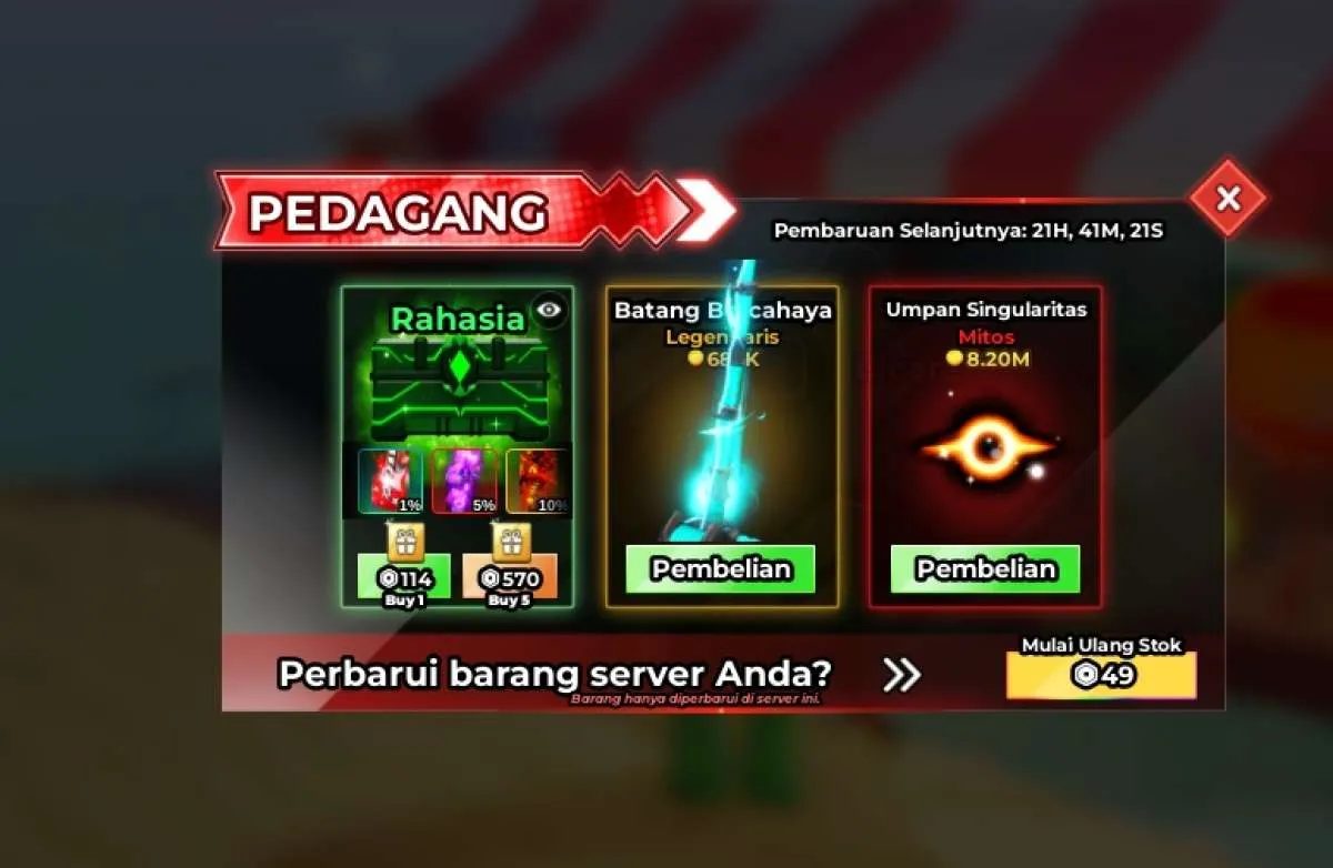 Fluorescent Rod di Fish It: Penjelasan, Cara Mendapatkan, Status dan Harga