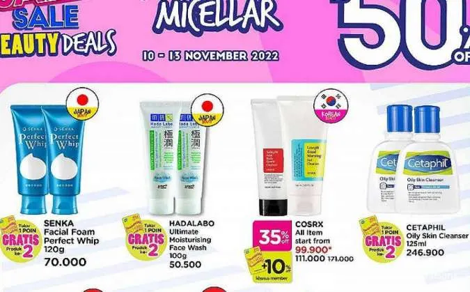 Promo Watsons Beauty Deals Diskon s/d 70% Periode 10-13 November 2022
